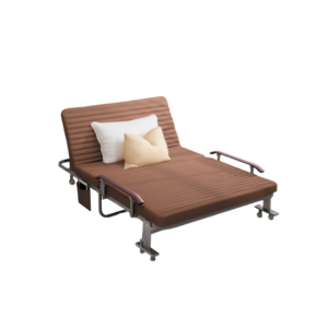 เตียงพับปรับระดับ EazyBed JUMBO ขนาด 120 ซม. สีเทา พร้อมฟังก์ชันปรับระดับและล้อเลื่อน