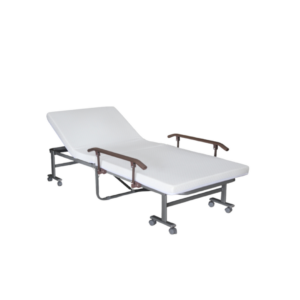 ภาพเตียงพับปรับระดับ EazyBed New Jumbo รุ่น JUMBO สีขาว สำหรับผู้สูงอายุ พร้อมฟังก์ชันปรับระดับและพับเก็บ